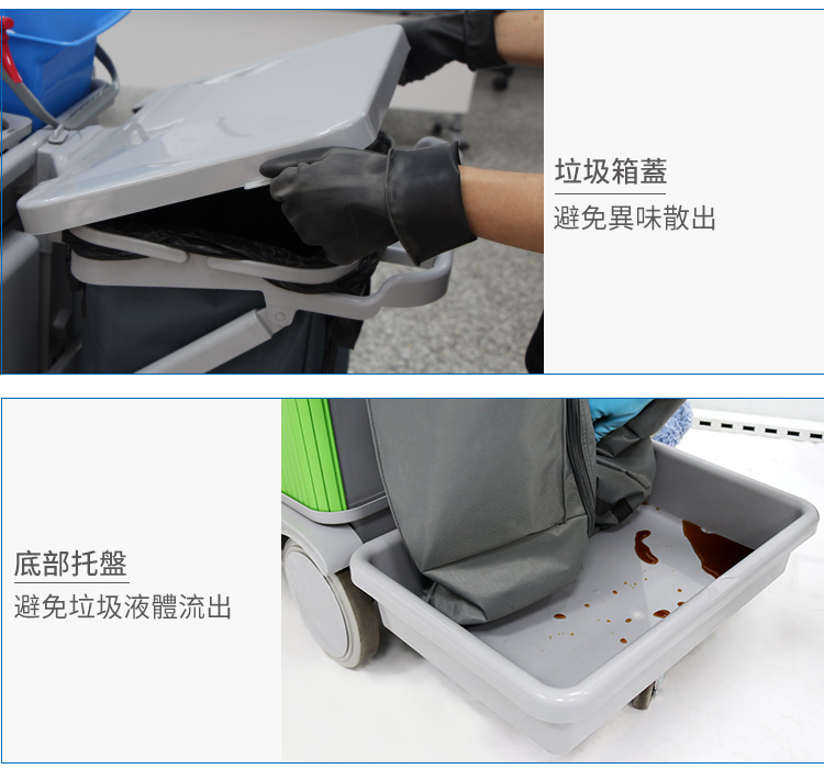 CT施達 趟門儲物箱清潔清潔服務車/平拖 帶制動裝置 - Cleanic Cleaning Equipment